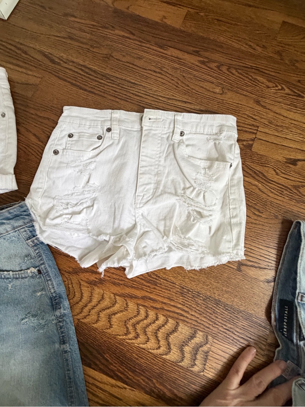 Lot of denim shorts, skirt, Size 2/small. Zara, Free People, Aeropostale. - Picture 3 of 7
